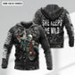 Motorcycle Couple Skull Wild Love Personalized Hoodie For Automotive Fans Seasonal Travel And Casual Streetwear