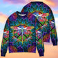 Hippie Colorful Dragonfly Mandala Sweater For Psychedelic Art Fans Outdoor Events And Distinctive Gifts
