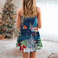 Christmas Skull X-Ray Holiday V-Neck Sleeveless Cami Dress For Festive Events And Casual Summer Styling