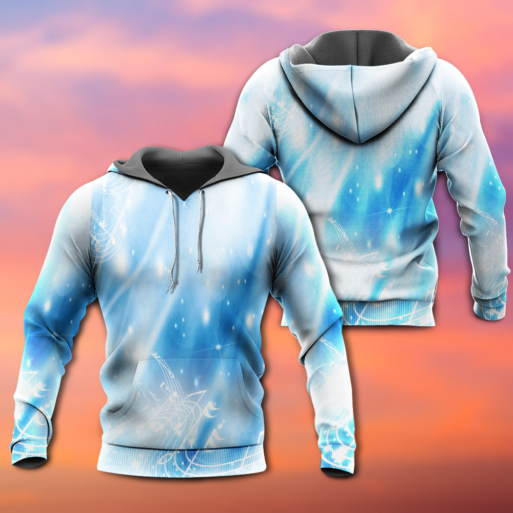 Dark Blue Music Notes Hoodie For Concert Days Travel Adventures And Casual Layering