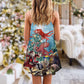 Octopus And Santa Merry Christmas V-Neck Sleeveless Cami Dress For Holiday Parties And Relaxed Vacation Wear