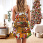 Christmas BBQ Barbecue Humor Funny V-Neck Sleeveless Cami Dress For Vacations And Casual Warm Weather Wear