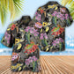 Floral Tropical Turtle Nature Hawaiian Shirt For Vacation Days And Relaxed Coastal Outings