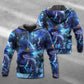 Blue Dragon Skull Lightning Hoodie For Gothic Art Lovers Daily Wear And Weekend Adventures