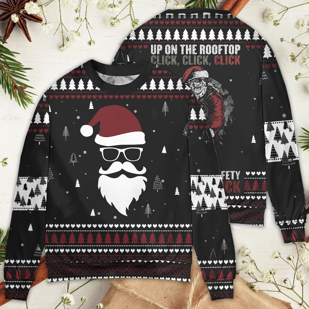 Christmas Santa Rooftop Holiday Sweater For Winter Celebrations Family Events And Thoughtful Gifting
