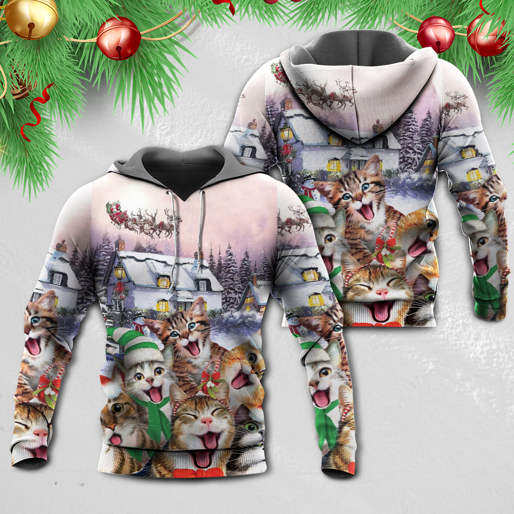 Christmas Cat Only One Need Hoodie For Winter Streetwear Christmas Travel And Seasonal Home Gatherings