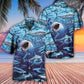 Shark Family Hunting Together Ocean Hawaiian Shirt For Summer Vacation And Beach Travel