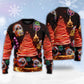 Christmas Funny Santa Red Neon Tree Sweater For Winter Parties Seasonal Adventures And Relaxed Everyday Styling