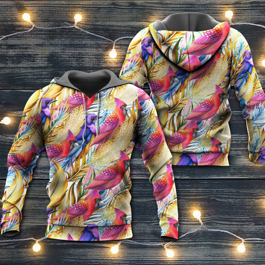 Tropical Cardinal Life Minimal Hoodie For Relaxed Streetwear Weekend Travel And Everyday Style