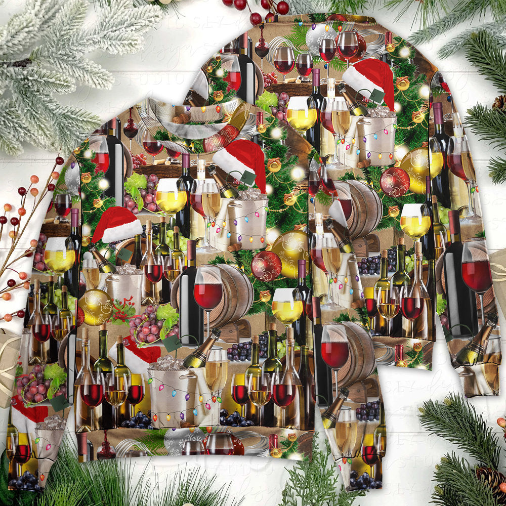 Christmas Wine Night Cozy Holiday Sweater For Holiday Parties Family Gatherings And Seasonal Gift Giving