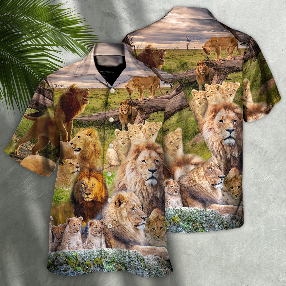 Lion Roars Kill Hawaiian Shirt Tropical Styling View For Coastal Travel