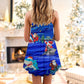 Shark And Santa Funny Holiday – Women's Summer Sleeveless V-Neck Camisole Dress