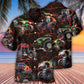 Truck Monster Lava Hawaiian Shirt Pattern Detail For Summer Holidays And Outdoor Fun