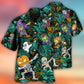 Zombie Halloween Dabbing Skeleton Hawaiian Shirt Design View For Resort Travel And Thoughtful Gifting