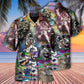 Guitar Astronaut Galaxy Music Hawaiian Shirt Pattern Detail For Summer Holidays And Outdoor Fun