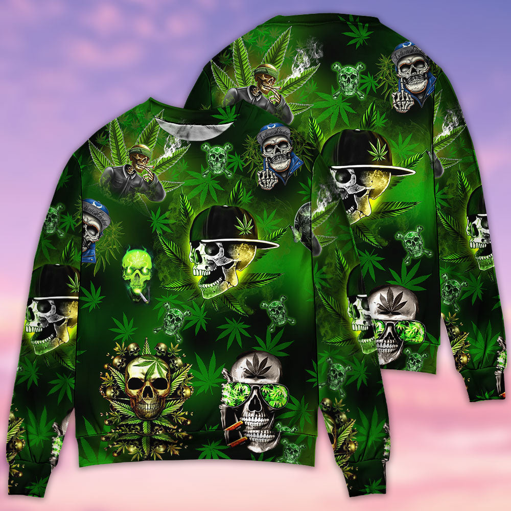 Skull Green Energy Sweater For Halloween Events Weekend Outings And Creative Gift Giving