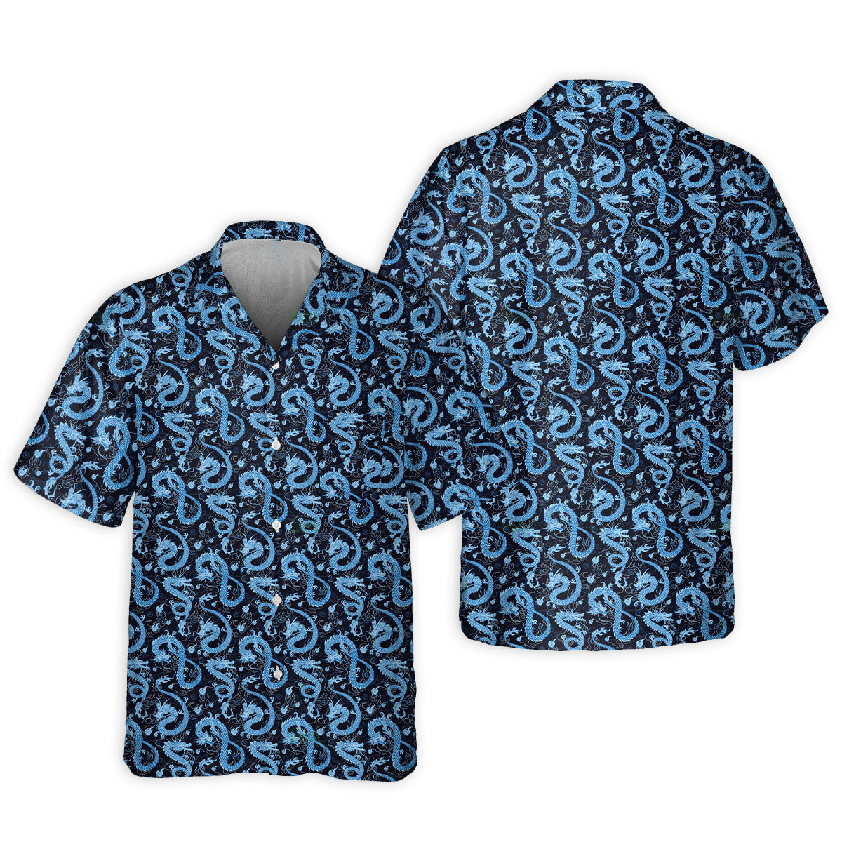 Fantasy Role Dragon Hawaiian Shirt Fabric Pattern Detail For Coastal Travel