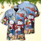 Snowman Christmas Family Hawaiian Shirt Design View For Casual Summer Styling