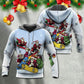 Christmas Santa Skateboard Snow Day Hoodie For Holiday Vacations Winter Events And Everyday Comfort