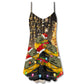 Winter Sword Neon Bright Light V-Neck Sleeveless Cami Dress For Festive Events And Casual Summer Styling