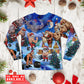 Strong Santa Christmas Long Sleeve Pajamas Set For Christmas Mornings And Relaxed Lounging