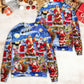 Christmas Santa Snowy Night Merry Xmas Sweater For Holiday Travel Winter Outings And Cheerful Gift Giving