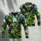 Green Fantasy Dragon Skull Hoodie For Alternative Fashion Events And Relaxed Everyday Wear