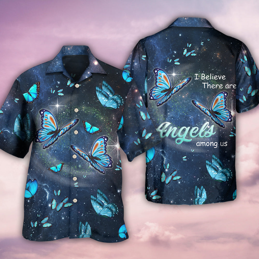 Butterfly Believe Angels Hawaiian Shirt For Vacation Days And Relaxed Coastal Outings