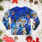 Playful Snowman Friends Christmas Long Sleeve Pajamas Set For Christmas Sleepwear And Family Lounging