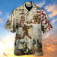 Veteran Creative Pattern Hawaiian Shirt Pattern Detail For Warm Weather Events