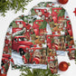 Christmas Red Truck Puppy Xmas Tree Sweater For Family Gatherings Winter Travel And Everyday Seasonal Comfort