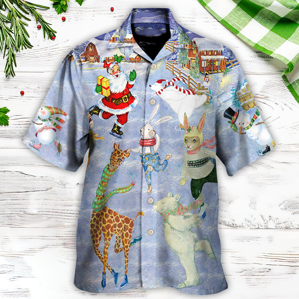 Christmas Holiday Ice Hawaiian Shirt Print Closeup For Island Holidays
