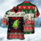 Funny Cat Wreck Tree Christmas Light Ugly Hawaiian Shirt Artwork Detail For Tropical Trips And Casual Outings