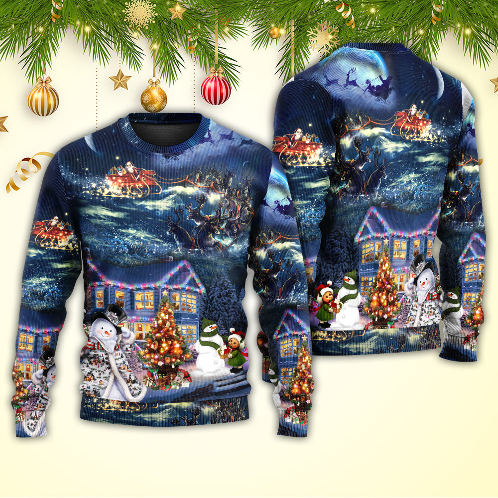 Christmas Santa Family Holiday Lights Sweater For Festive Parties Family Photos And Comfortable Seasonal Wear