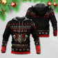 Red Black Viking Valhalla Power Hoodie For Viking Enthusiasts Travel Days And Distinctive Streetwear