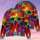 Rainbow Color Skull Sweater For Art Fans Travel Parties And Distinctive Casual Style