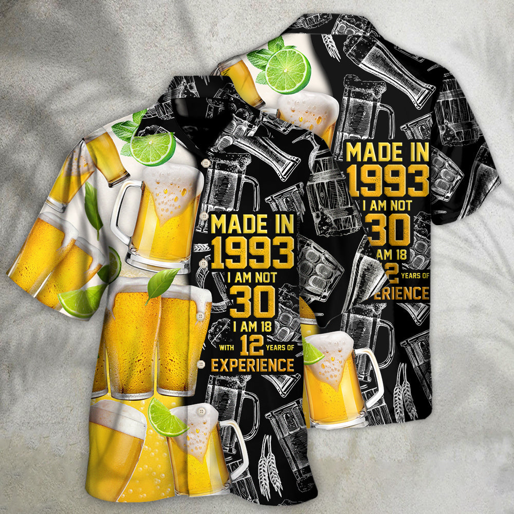 Beer Drinking Hawaiian Shirt Design Detail For Sunny Adventures And Casual Wear