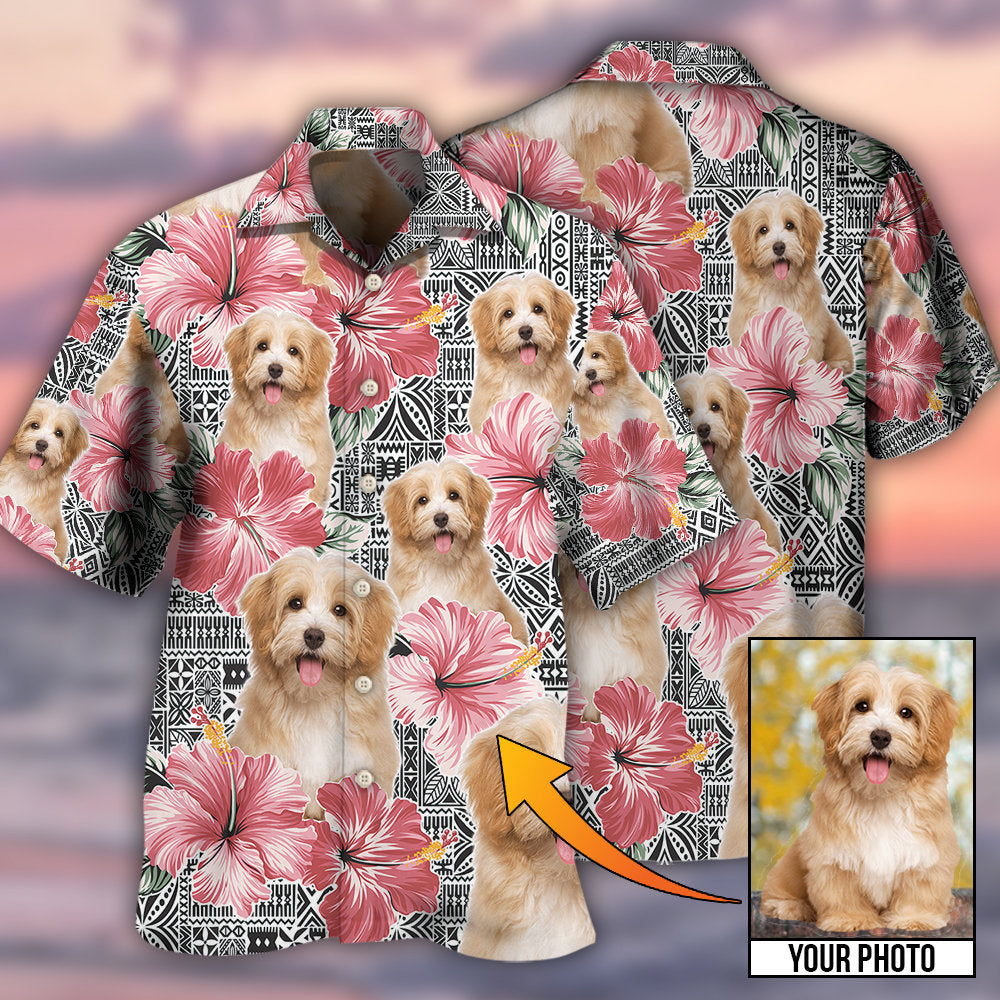 Dog Sweet Custom Photo Personalized Hawaiian Shirt Pattern Detail For Summer Holidays And Outdoor Fun
