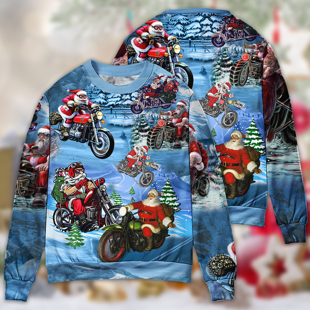 Christmas Driving With Santa Claus Sweater For Holiday Parties Family Gatherings And Seasonal Gift Giving