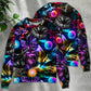 Golf Playing Cat Neon Lightning Sweater For Distinctive Animal Artwork Holidays And Thoughtful Gifts