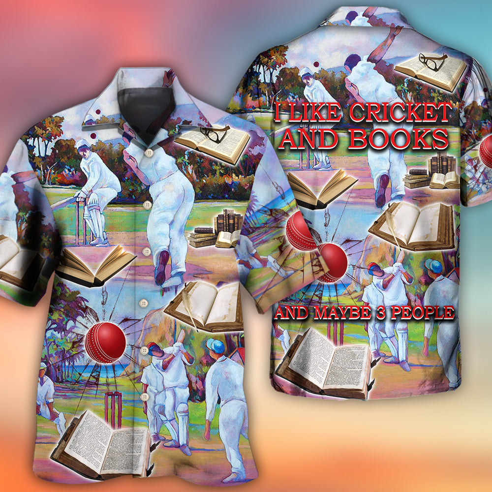 Cricket Book Hawaiian Shirt For Summer Vacation And Beach Travel