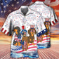 Dachshund Independence Day Hawaiian Shirt Design View For Casual Summer Styling