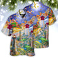 Lighthouse Christmas Santa Home Light Hawaiian Shirt For Summer Vacation And Beach Travel