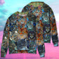 Colorful Cat Glass Sweater For Animal Inspired Style Events And Comfortable Daily Wear