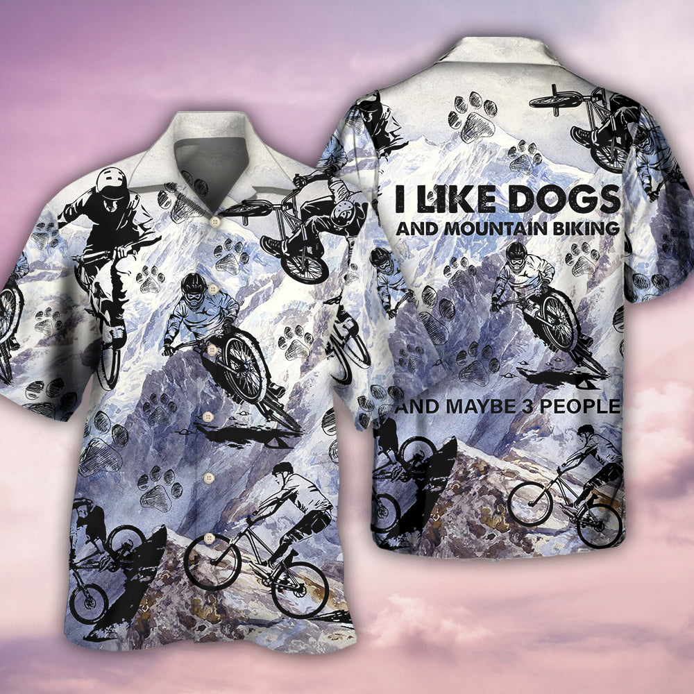 Bicycle Dogs Hawaiian Shirt Design View For Resort Travel And Thoughtful Gifting