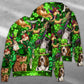 Irish Cat Girl St Patrick Green Light Sweater For Casual Styling Weekend Outings And Creative Gift Giving