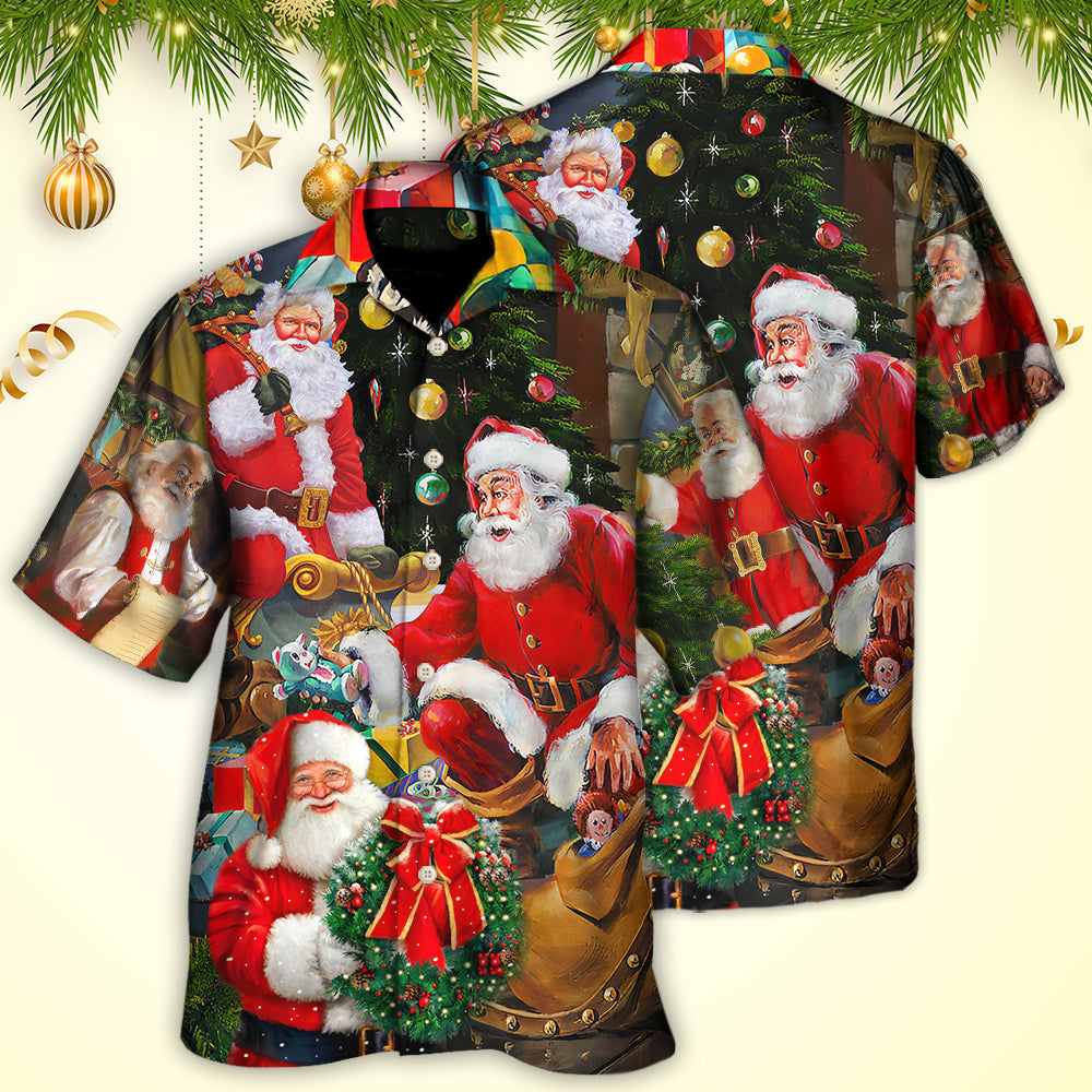 Christmas Santa Gift Hawaiian Shirt Design View For Resort Travel And Thoughtful Gifting
