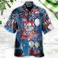 Cute Gnome July Hawaiian Shirt Button Front Artwork For Tropical Vacations