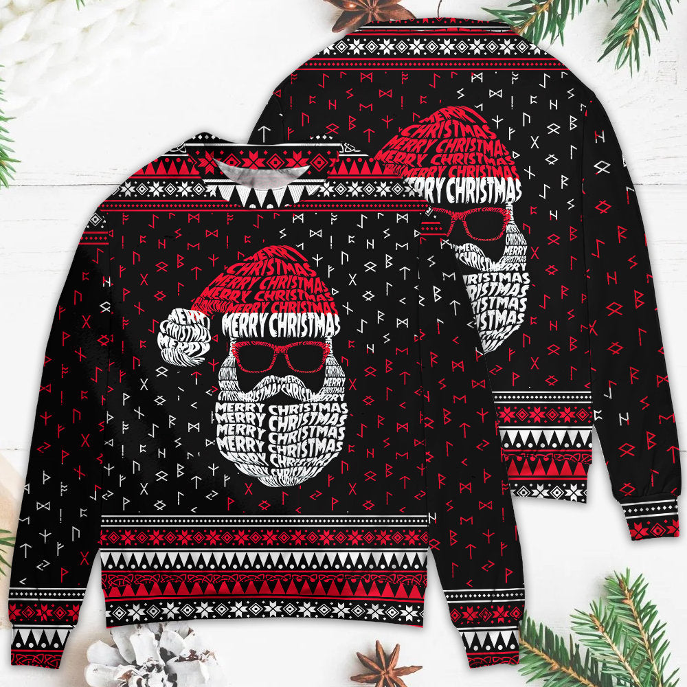 Christmas Santa Retro Viking Sweater For Festive Events Weekend Outings And Comfortable Winter Style