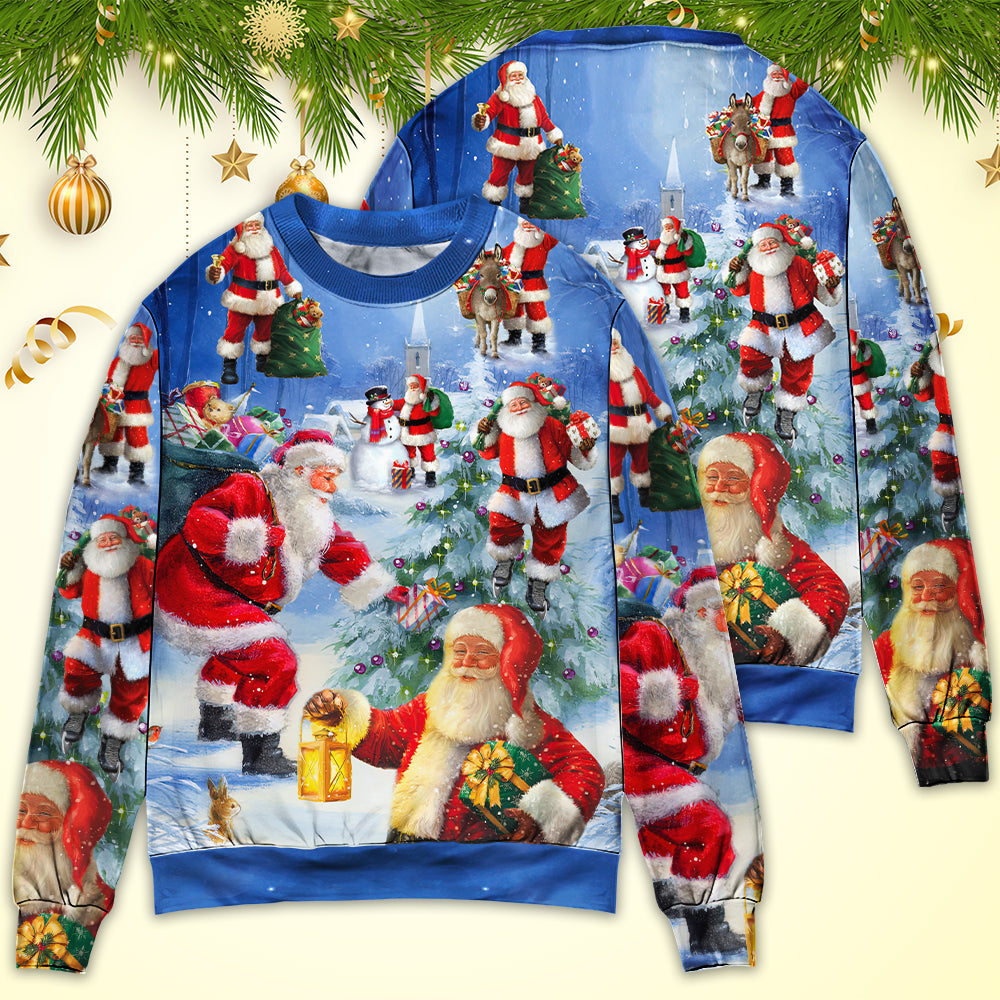 Christmas Santa Is Coming Story Night Sweater For Seasonal Parties Cozy Gatherings And Thoughtful Holiday Gifts
